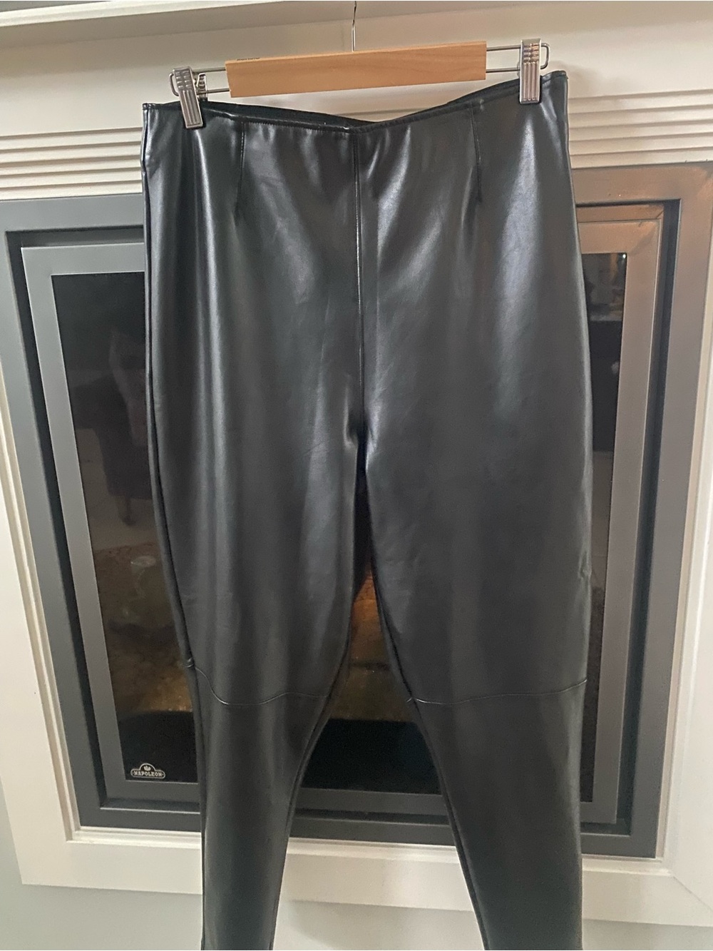 Abercrombie & Fitch  Y2K Black Vegan Leather Leggings- Sz XL